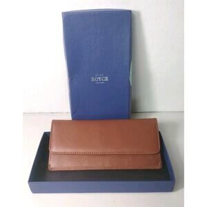 NEW~ ROYCE RFID Blocking Clutch Wallet Tan In Box $175 Nordstrom